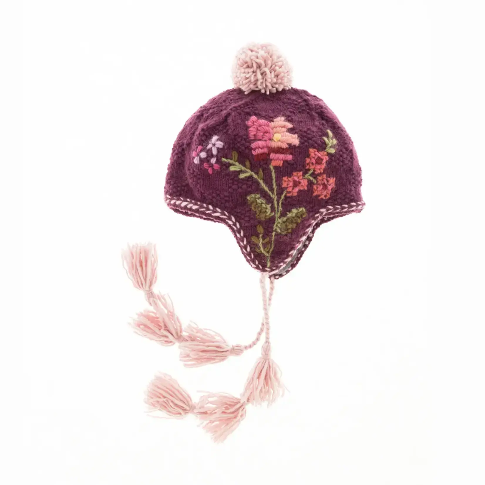 French Knot Plum Ruthie Earflap