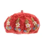 French Knot Red Eleanor Beret