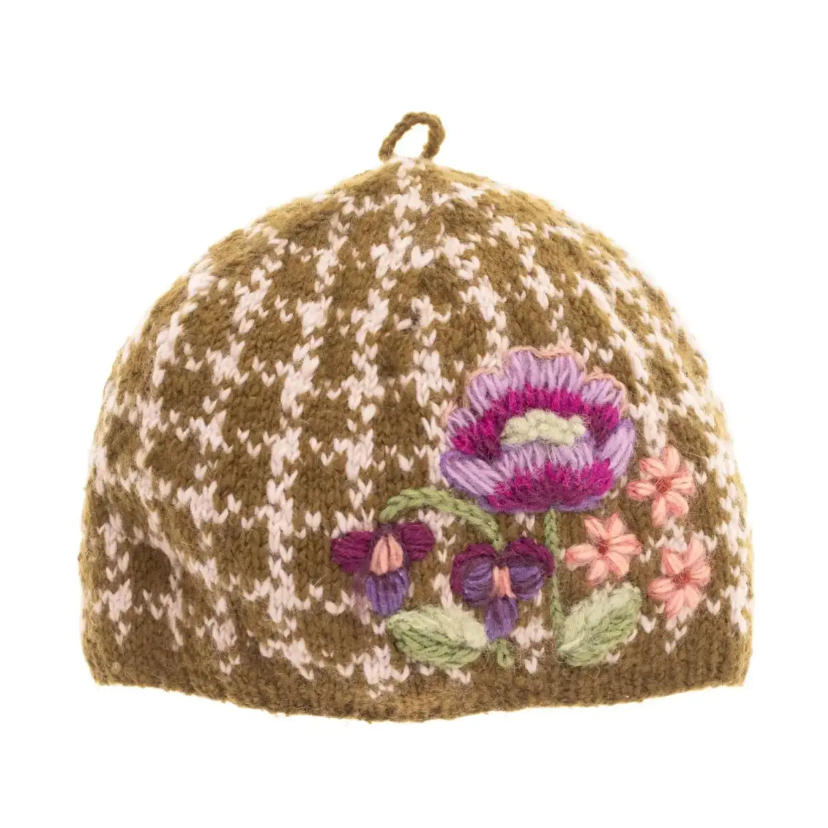 French Knot Olive Georgia Plaid Hat