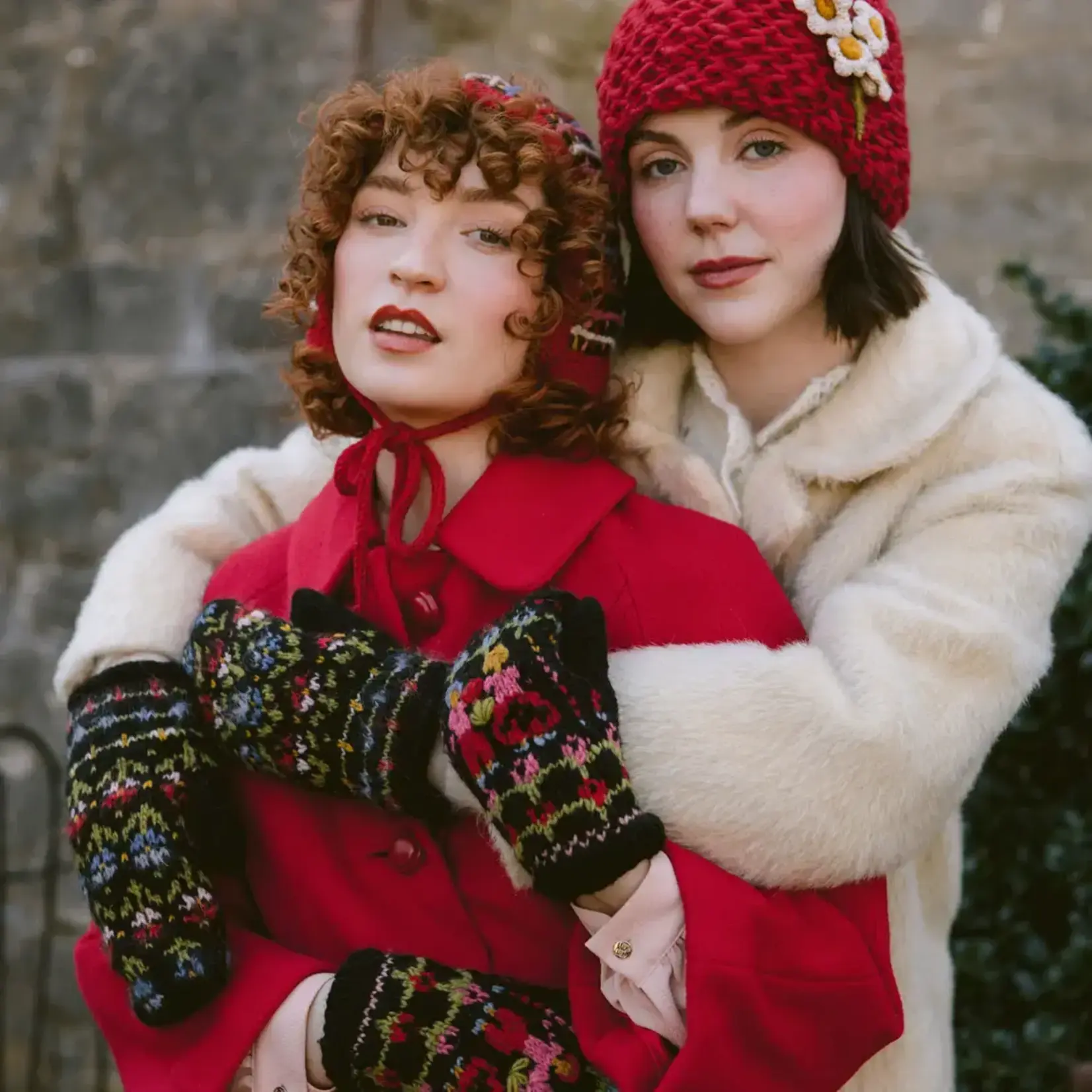 French Knot Red Eloise Hat