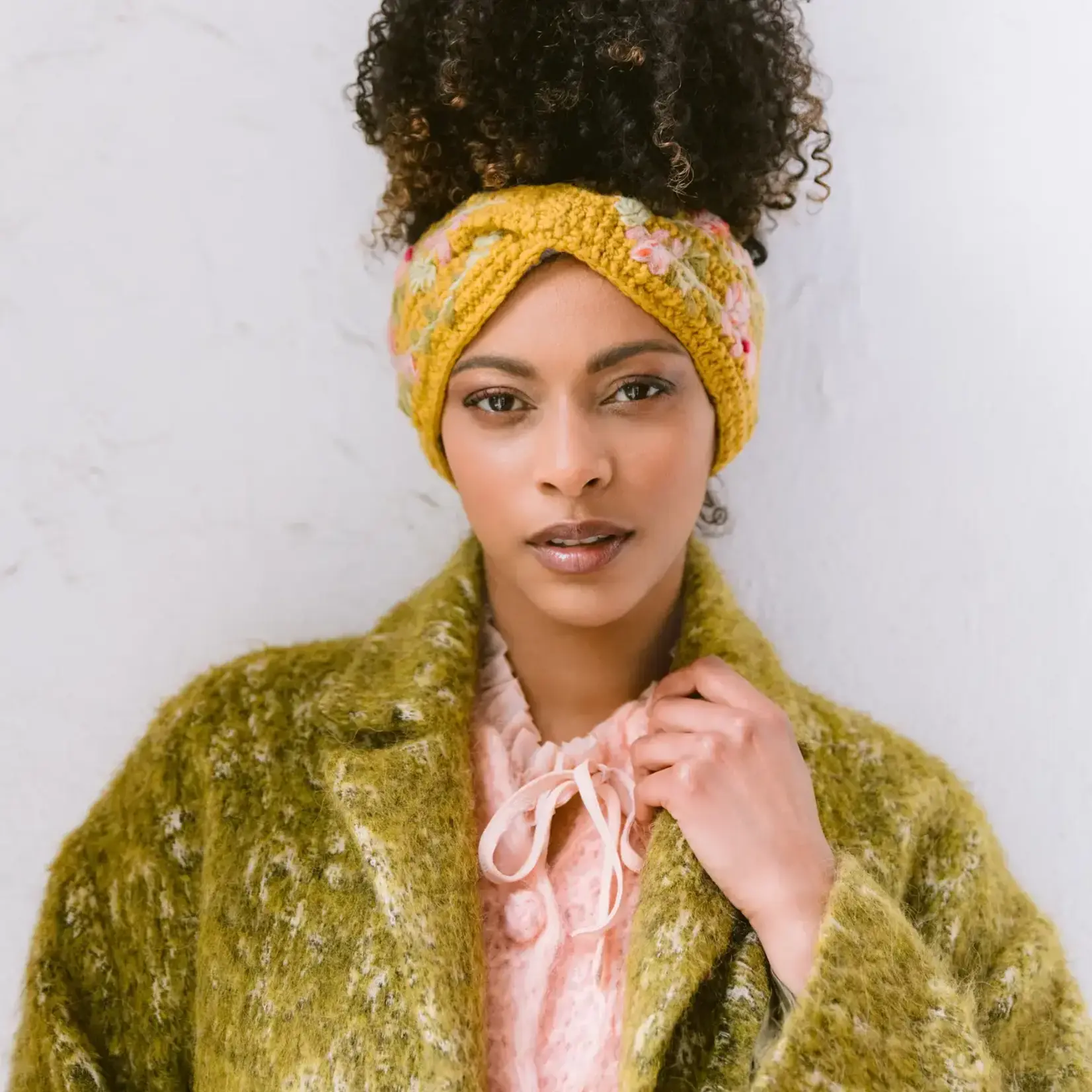 French Knot Yellow Meadow Headband