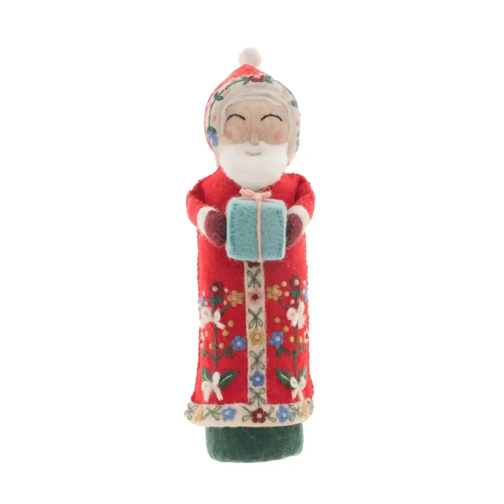 French Knot Santa Mantle Topper