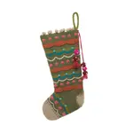 French Knot Evergreen Stocking