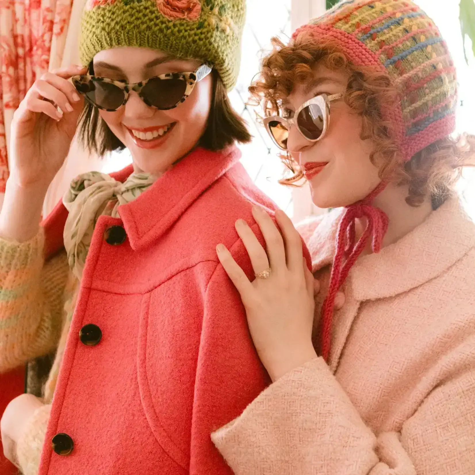 French Knot Green Josephine Cloche