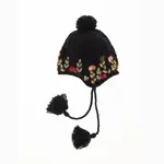 French Knot Black Meadow Earflap