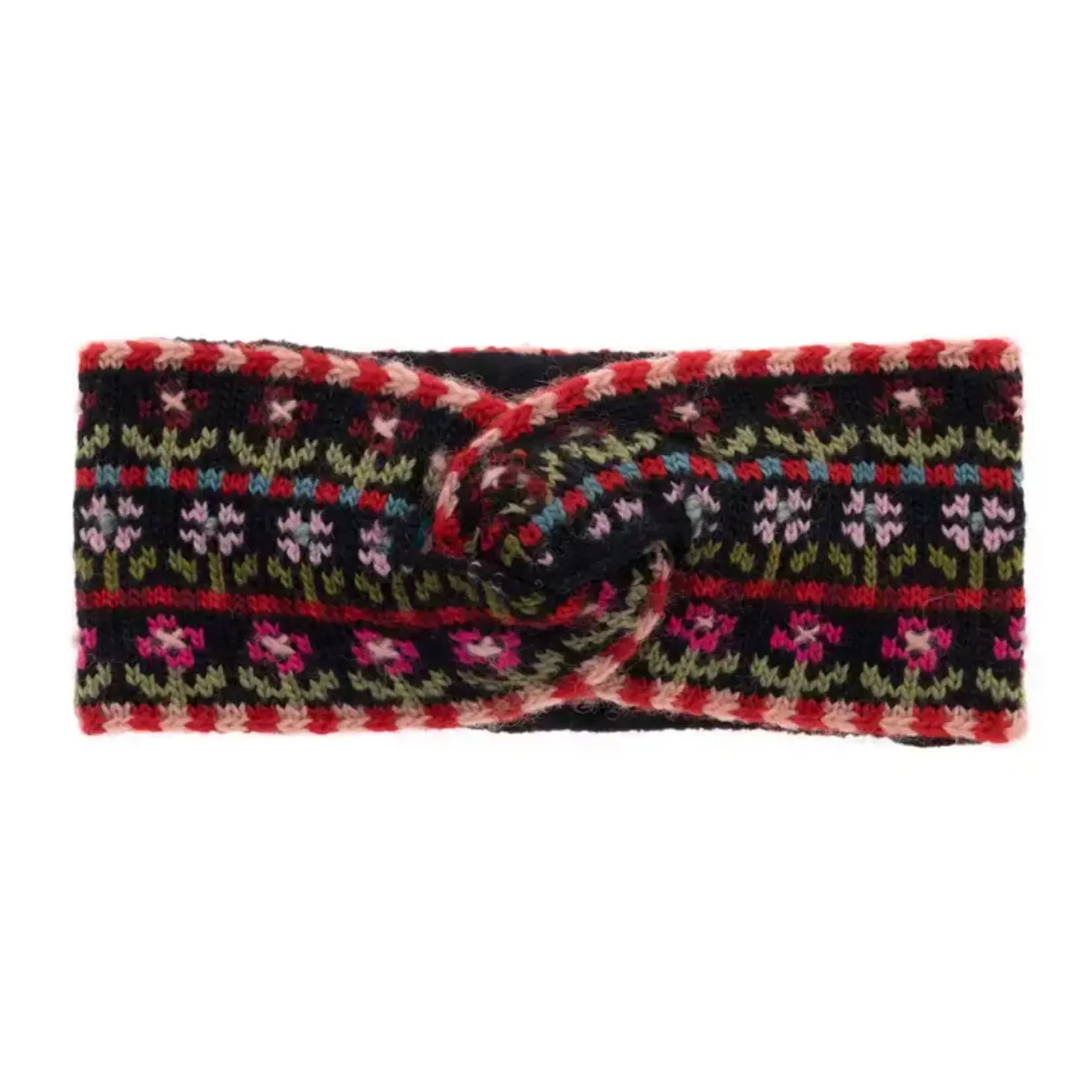 French Knot Black Tulip Headband
