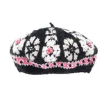 French Knot Black Emily Beret