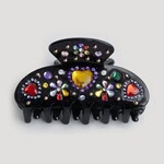 Super Smalls Black Claw Clip with Multi Color Gems