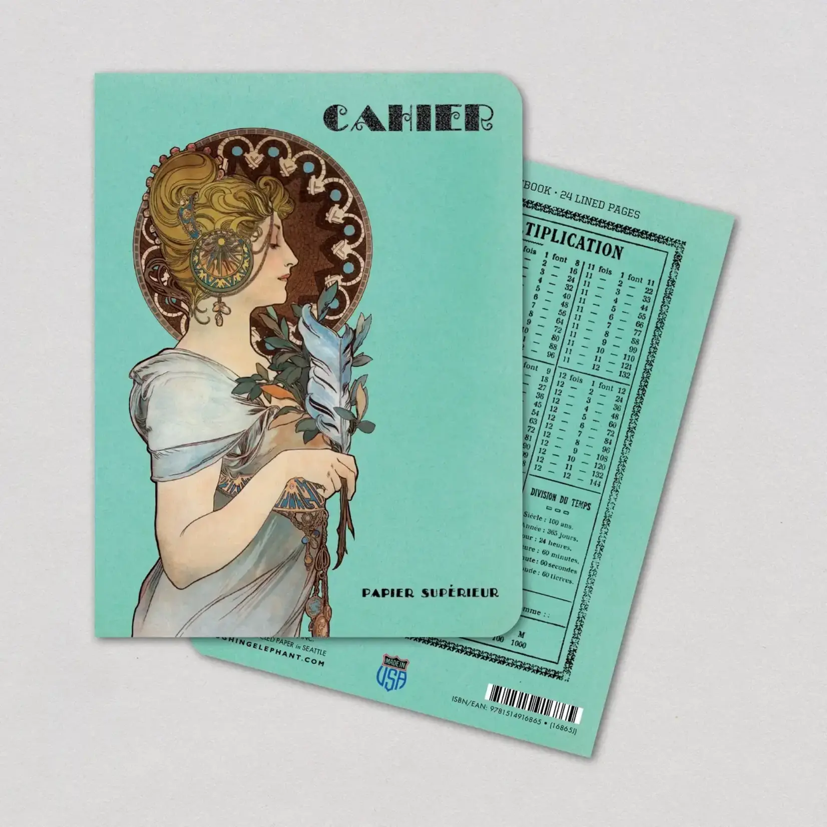 Laughing Elephant Mucha - French Notebook