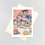 Laughing Elephant Cats' Birthday Party - Birthday Card