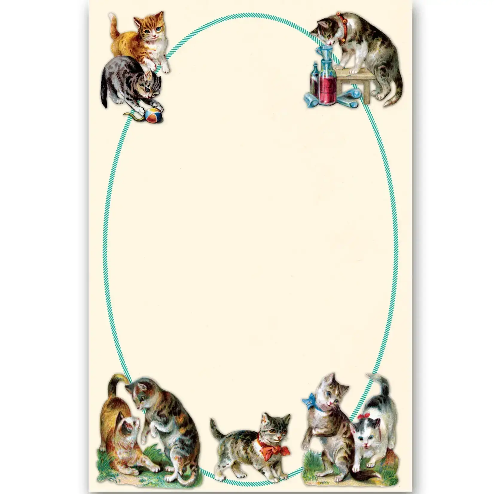 Laughing Elephant Kittens at Play - Letter Writing Set