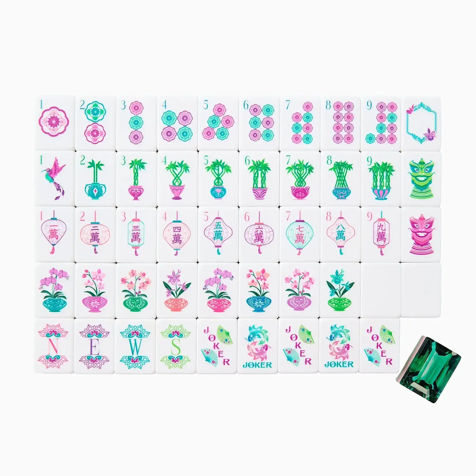 Oh My Mahjong Emerald Mahjong Tiles