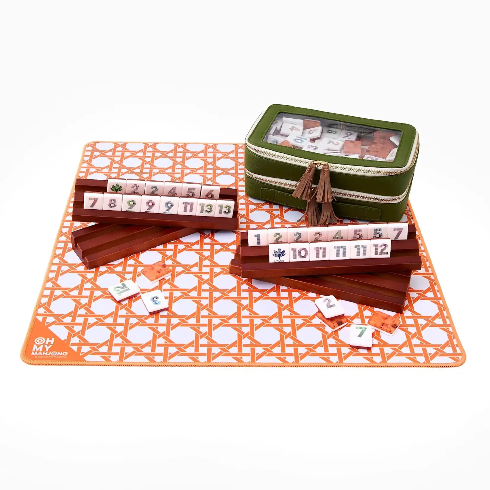 Oh My Mahjong Mini Orange Cane Mat