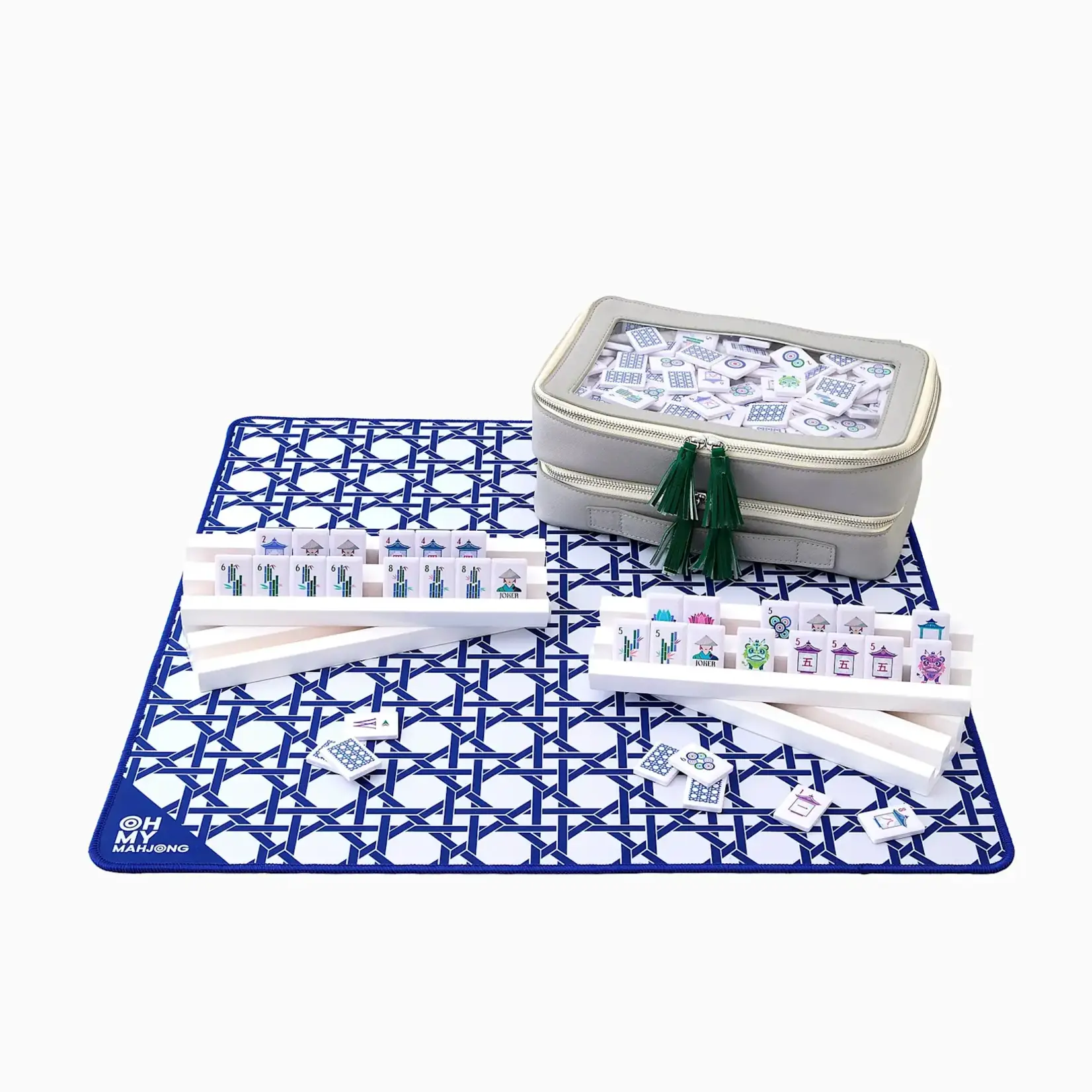 Oh My Mahjong Mini Blue Cane Mat