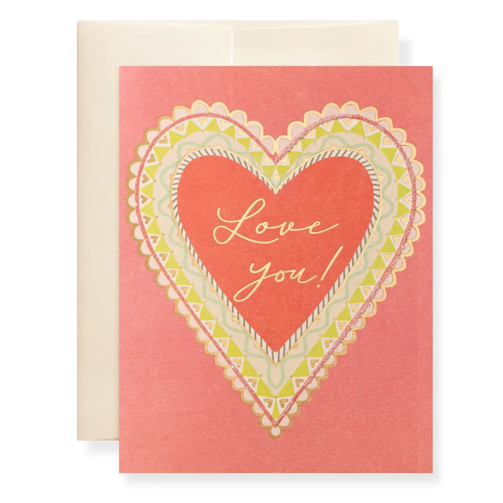 Karen Adams Designs Love You Heart Greeting Card