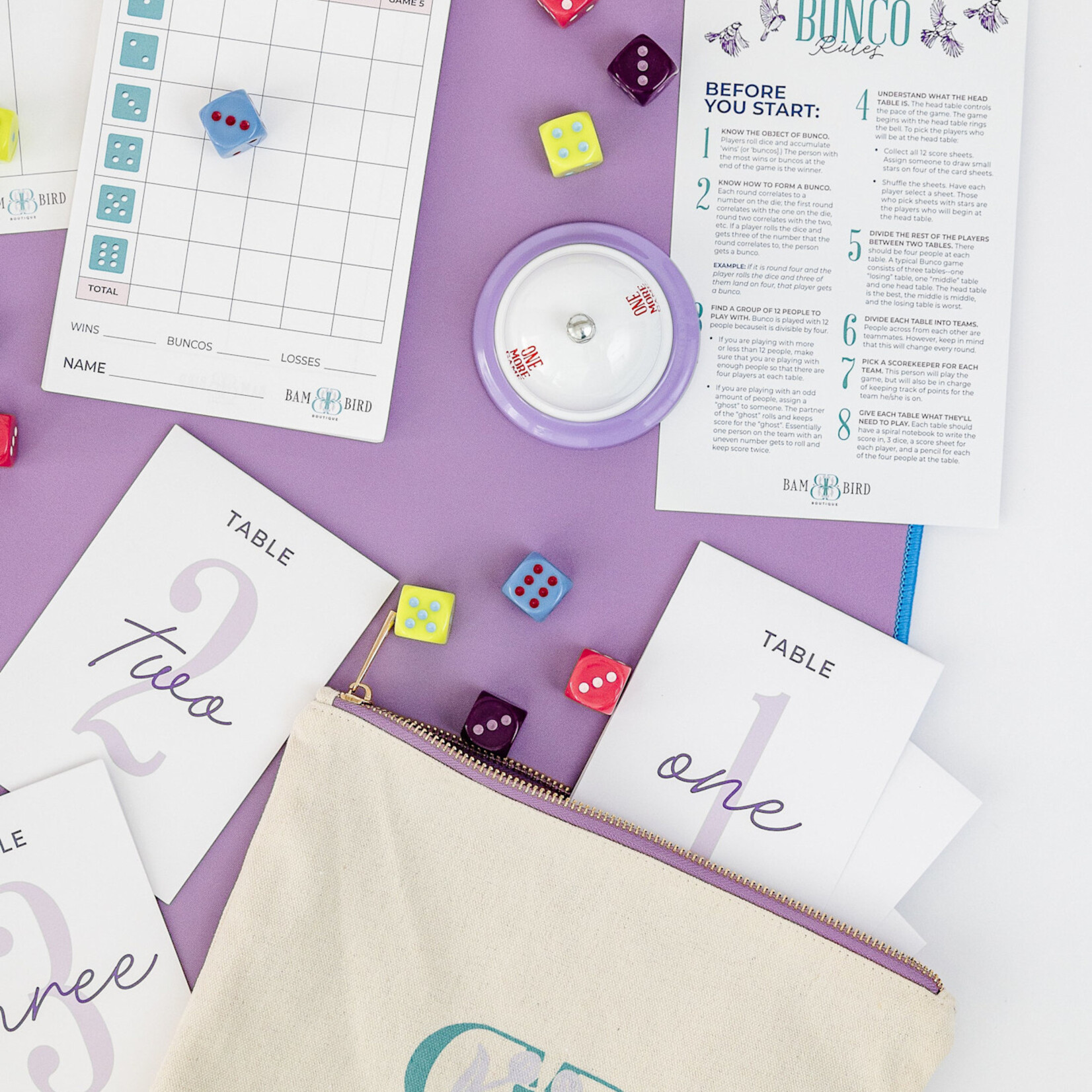 Bam Bird Boutique Bunco Set