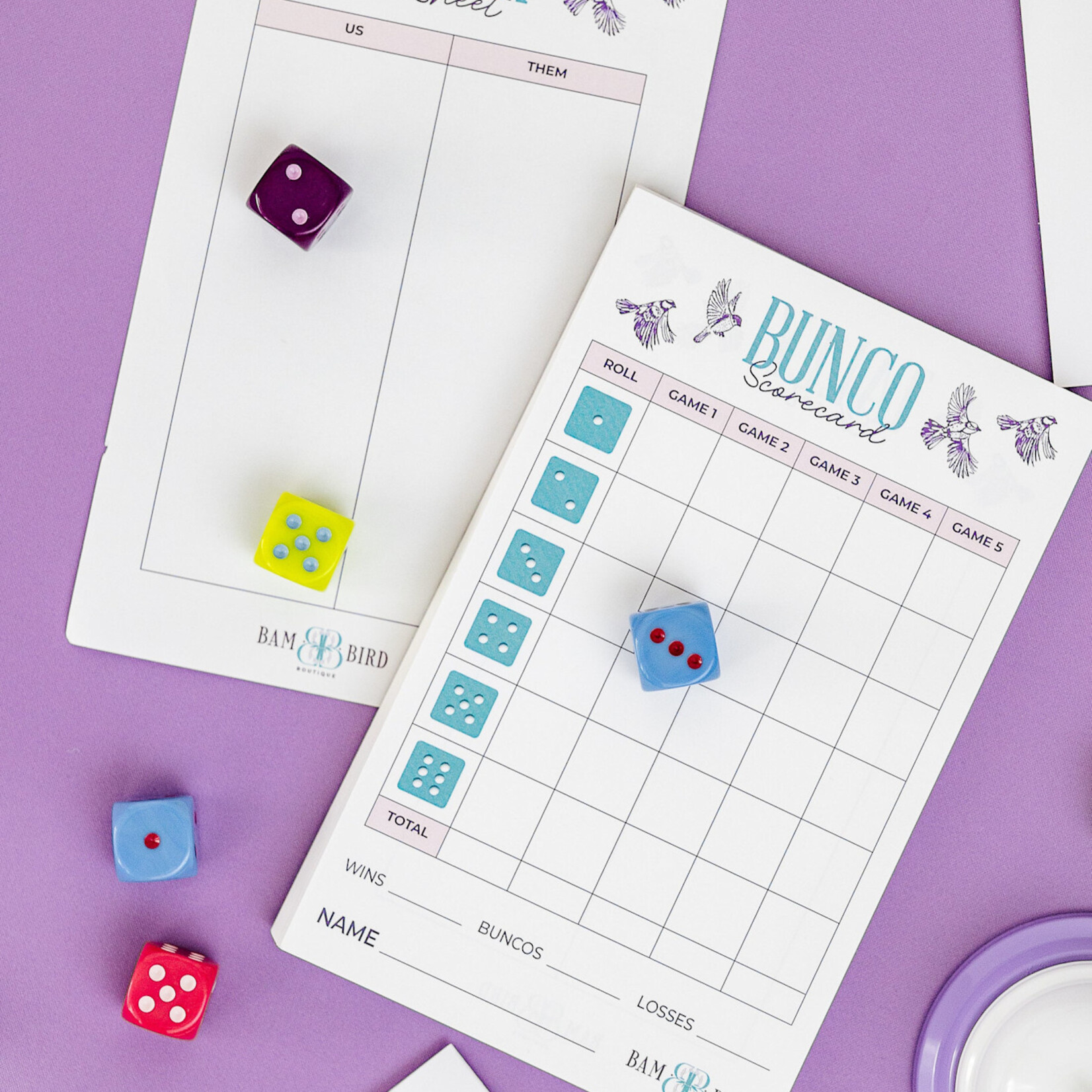 Bam Bird Boutique Bunco Set