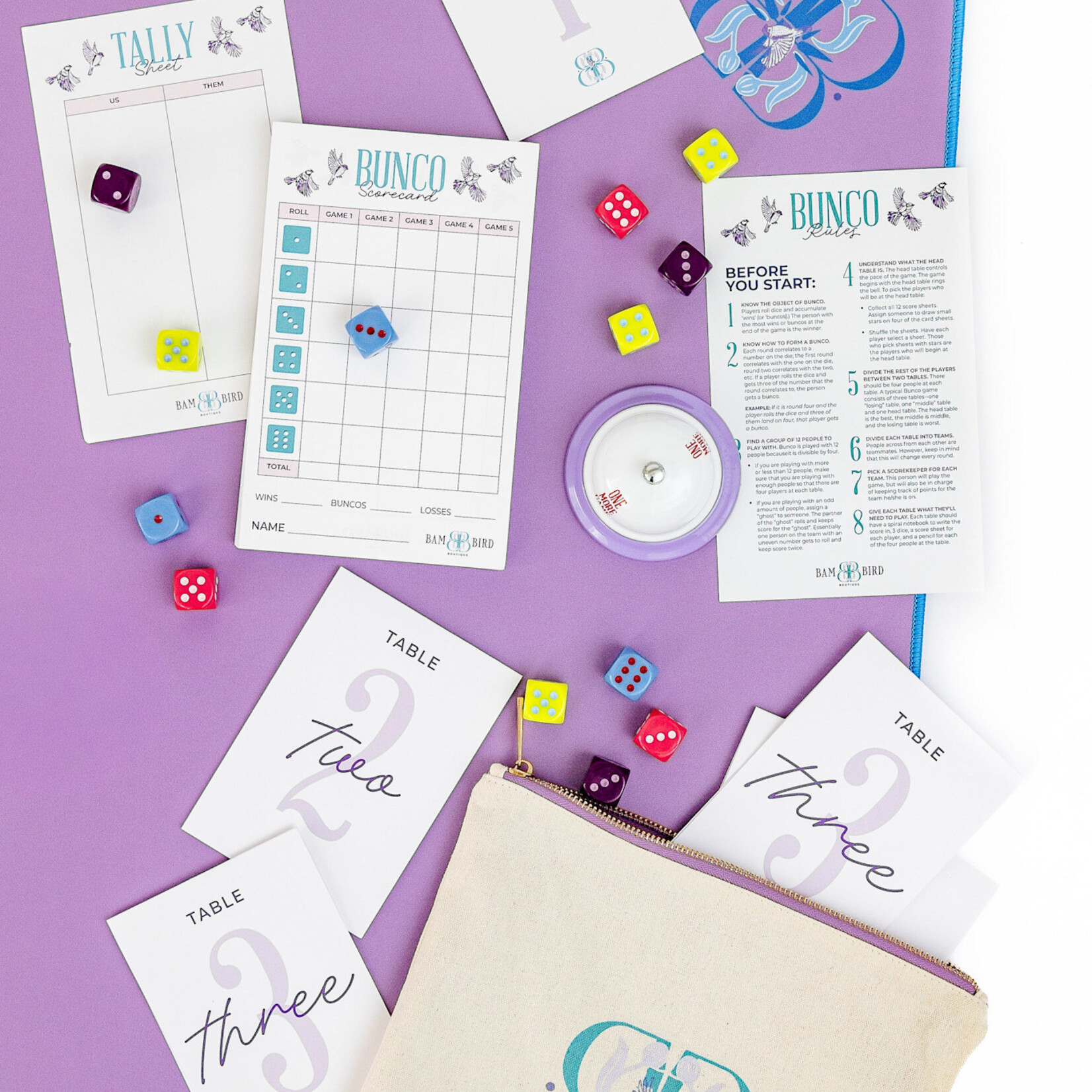 Bam Bird Boutique Bunco Set