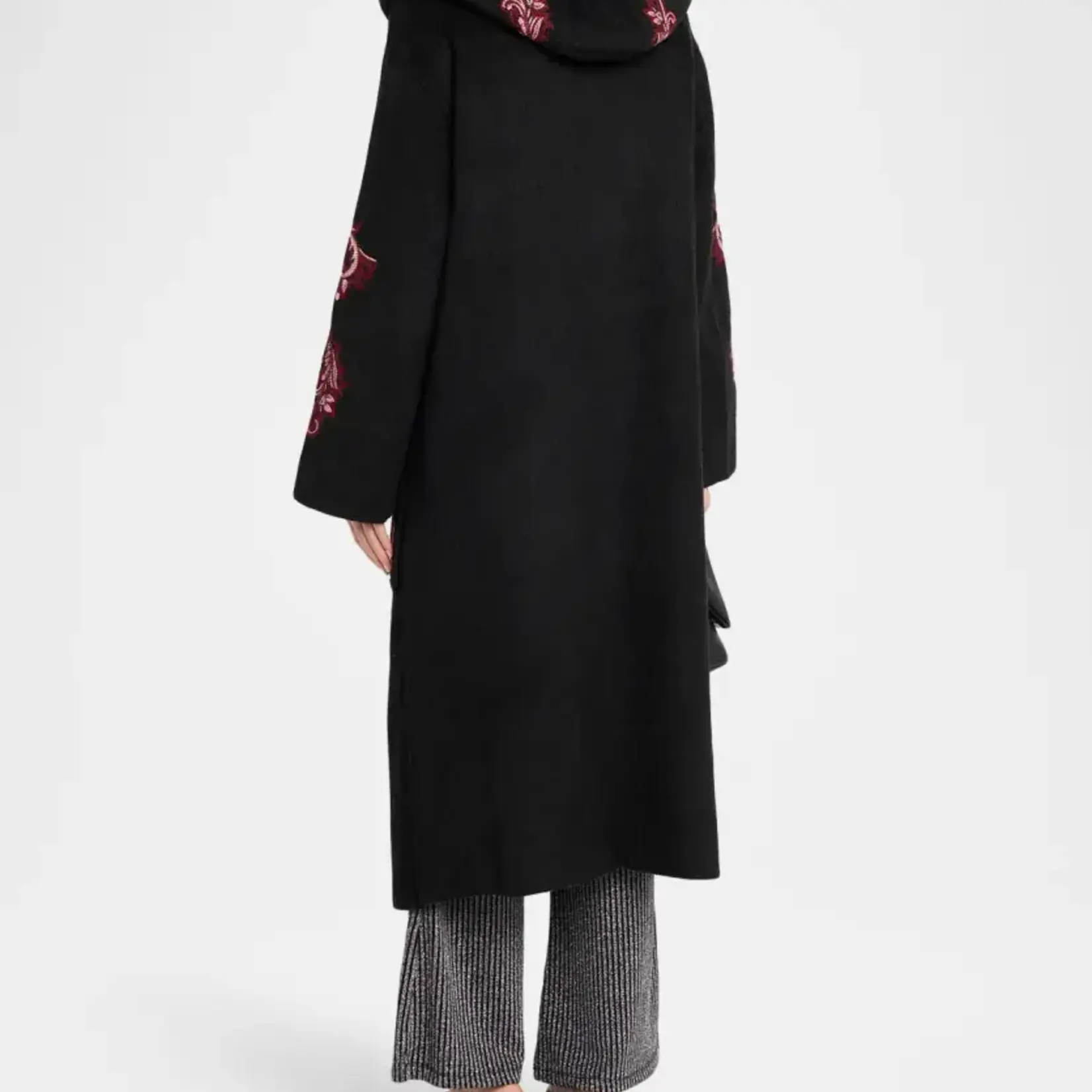 Johnny Was CHELLI CHARCOAL FRINGE COAT