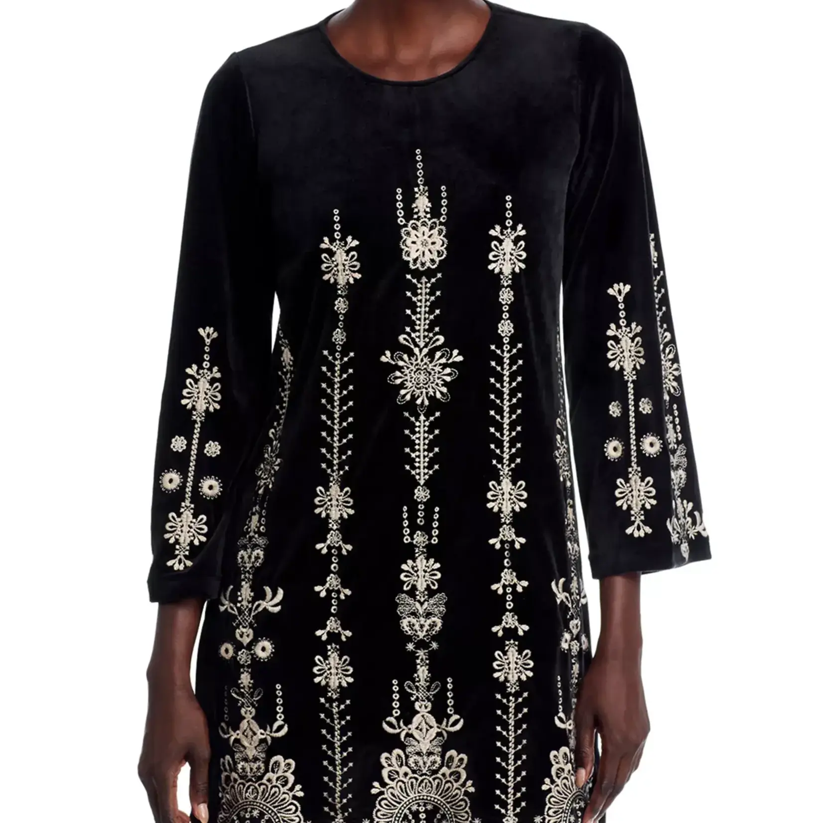 Johnny Was BOUNCE VELOUR KIMONO SLEEVE DRESS - MARIK