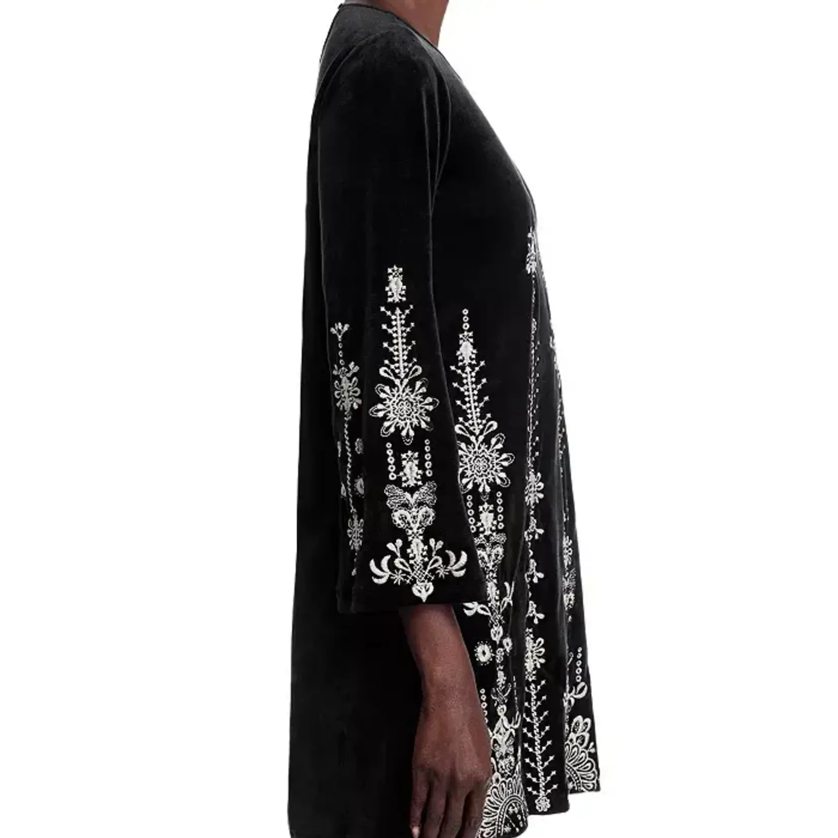 Johnny Was BOUNCE VELOUR KIMONO SLEEVE DRESS - MARIK