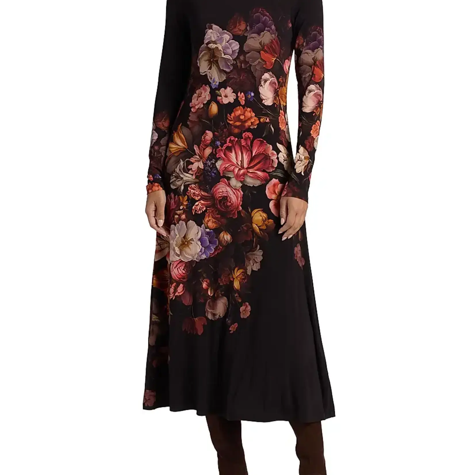 Johnny Was THE JANIE FAVORITE LONG SLEEVE MIDI DRESS- BECKETT