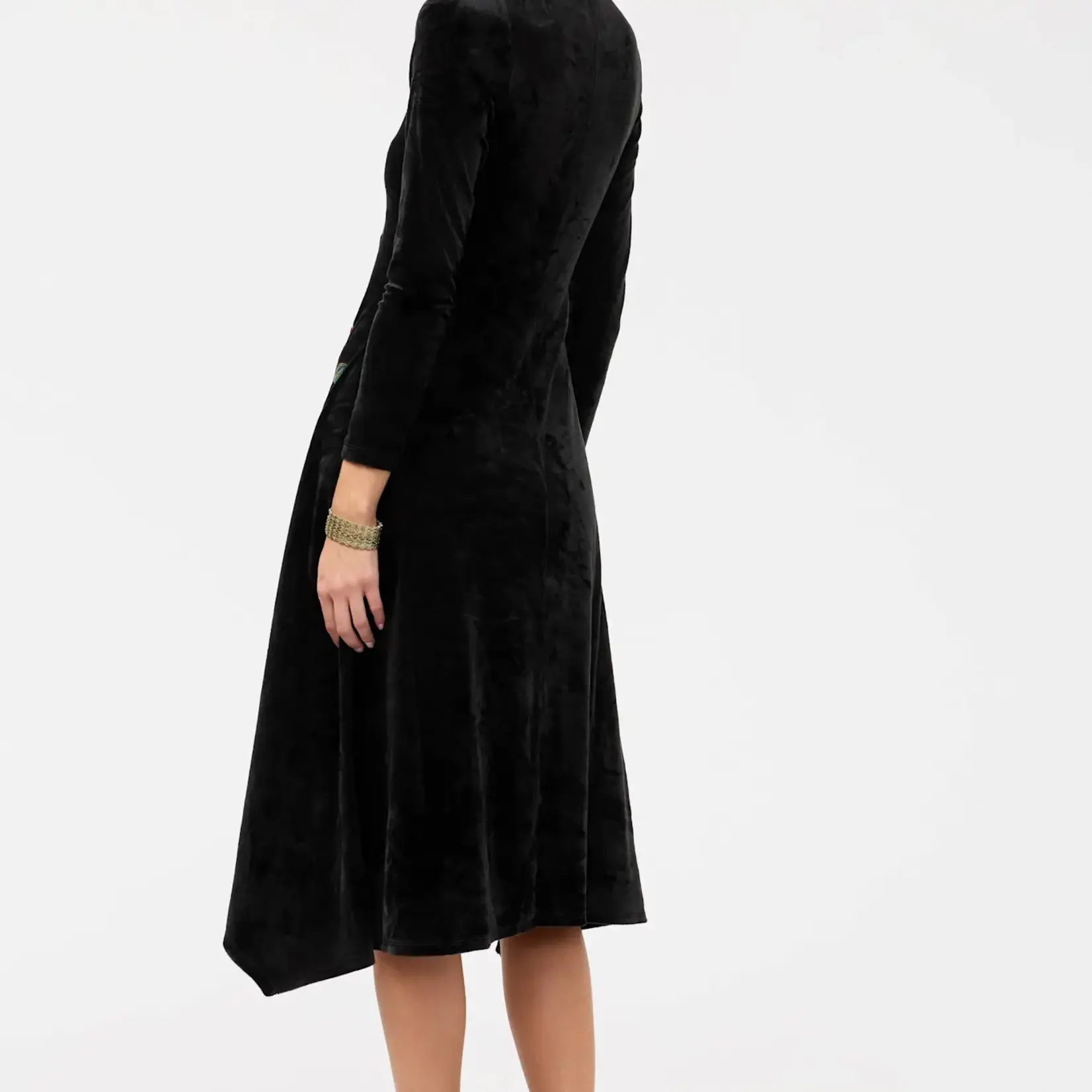 Johnny Was HANDKERCHIEF HEM VELOUR DRESS - ROSILIA