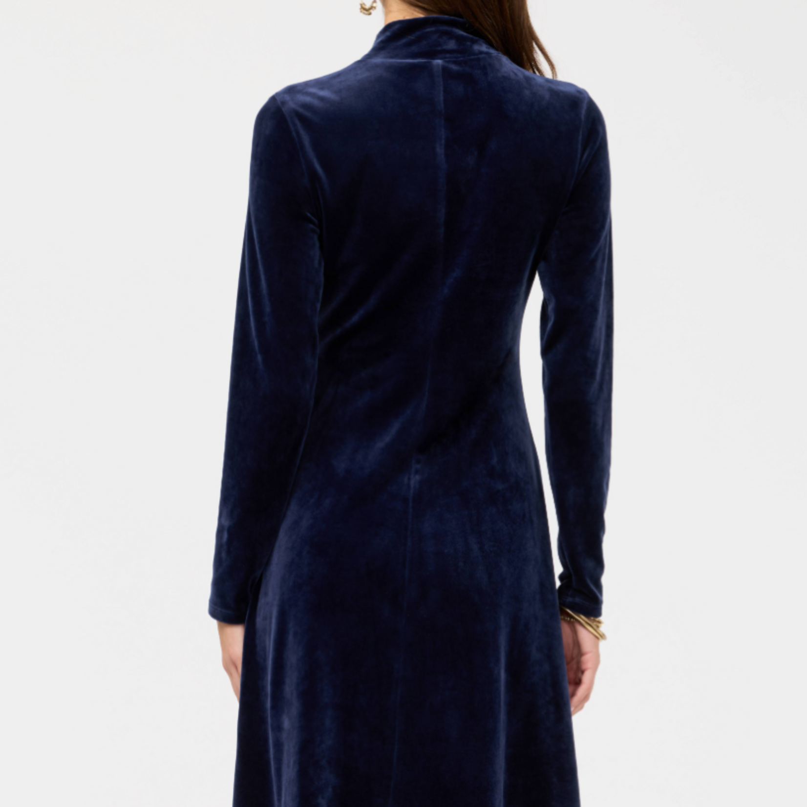 Johnny Was STRETCH VELVET MOCK NECK DRESS - CORINTHE