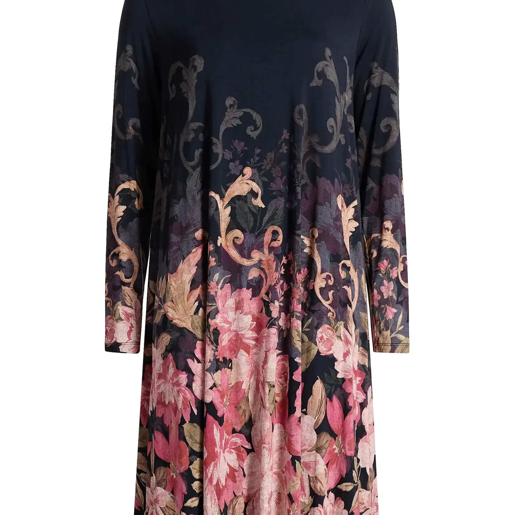 Johnny Was THE JANIE FAVORITE MOCK NECK SWING DRESS- CHERIE