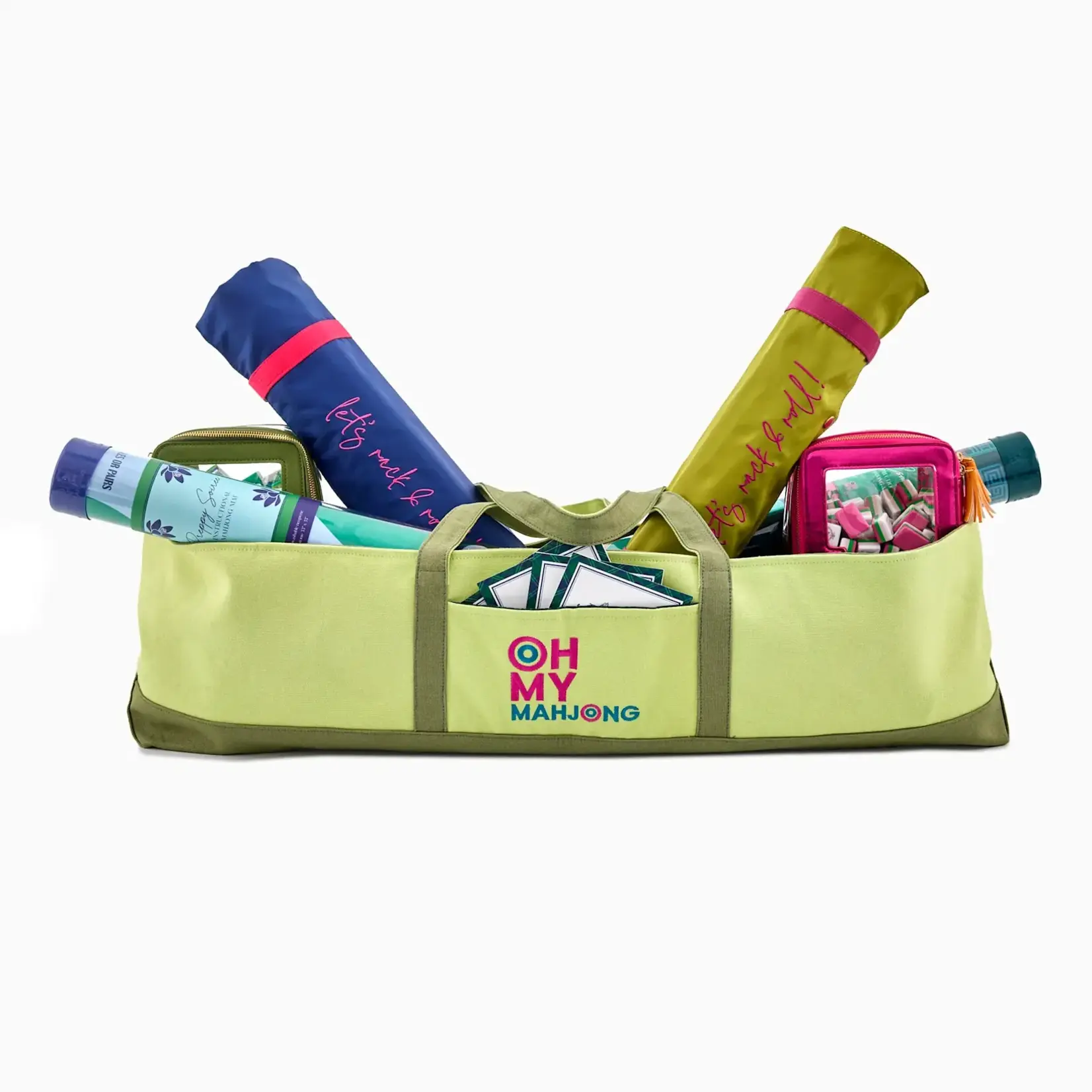 Oh My Mahjong Green Mat Storage Bag
