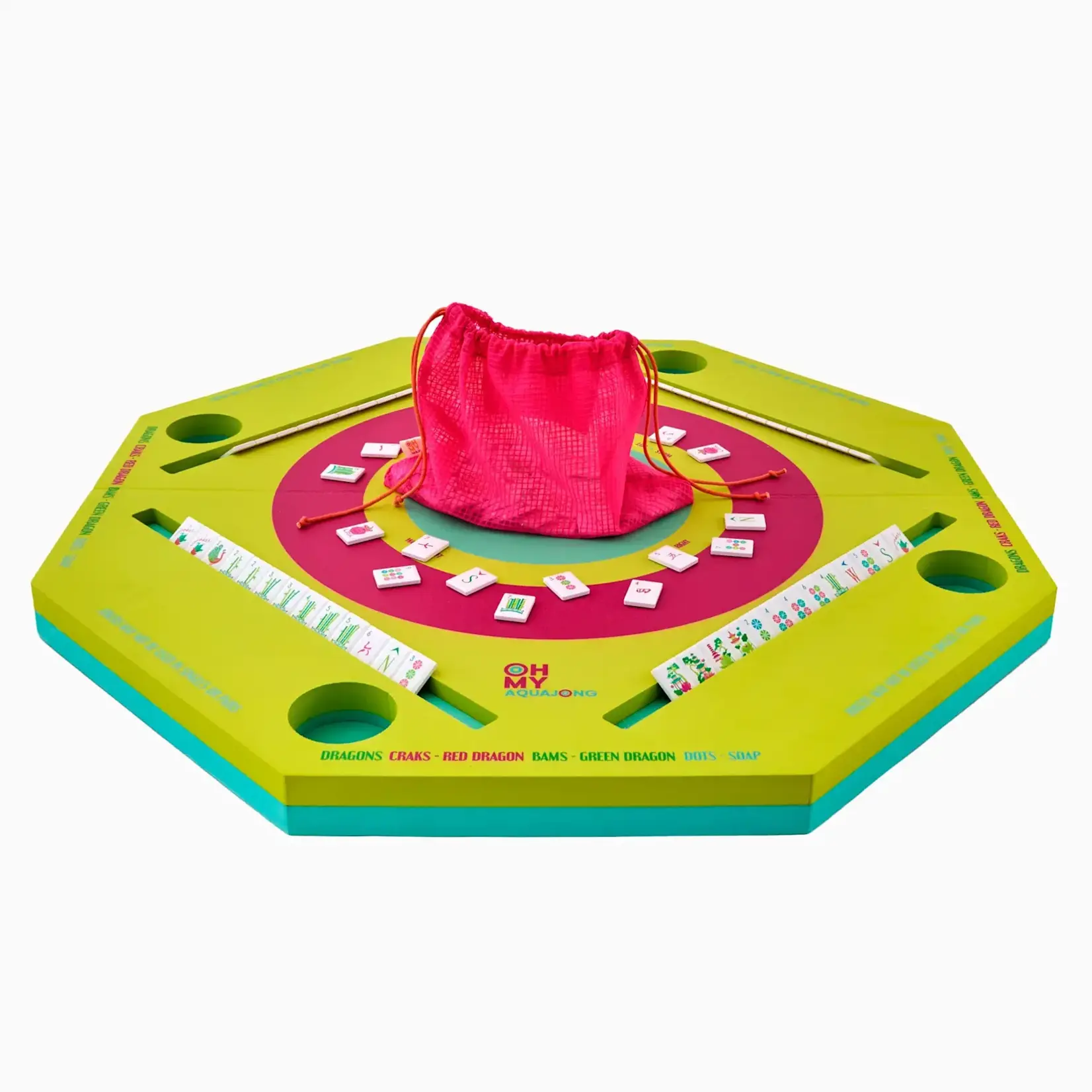 Oh My Mahjong Green Aqua Jong Pool Mat