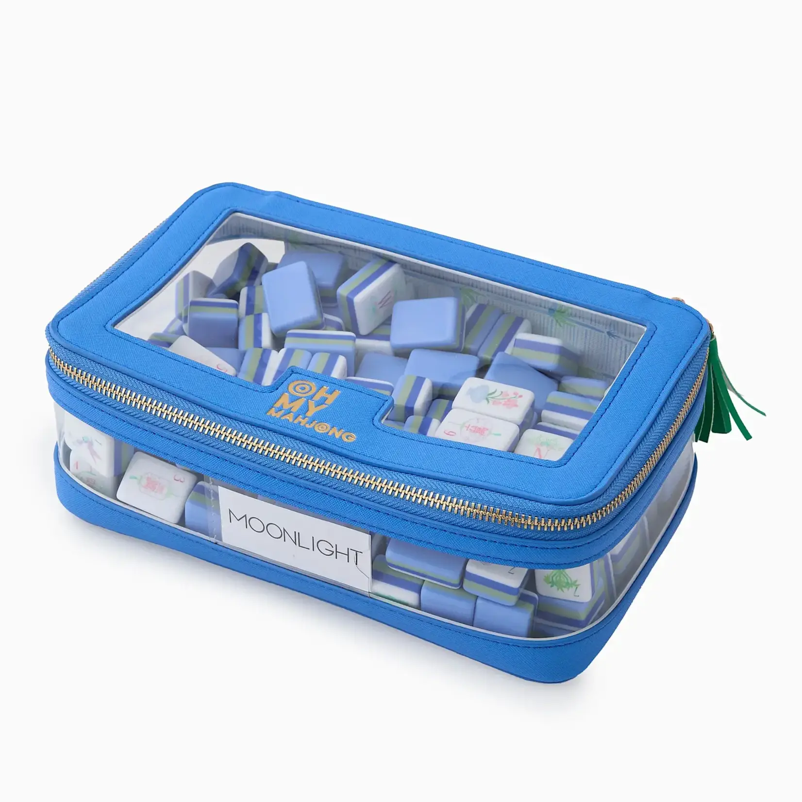 Oh My Mahjong Blue Tile Storage Bag