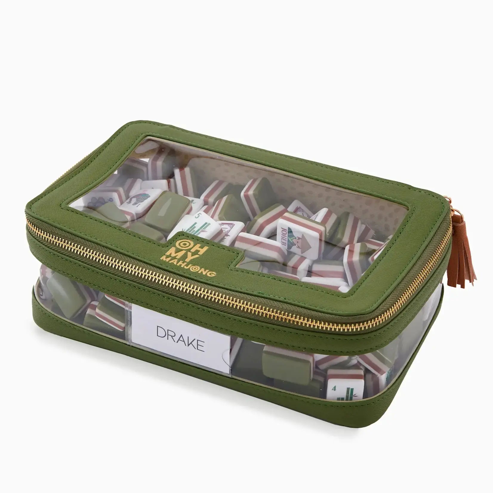 Oh My Mahjong Olive Tile Storage Bag