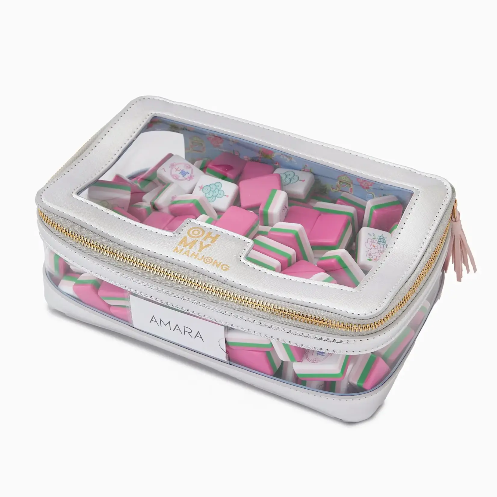 Oh My Mahjong Silver Tile Storage Bag