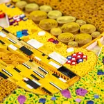 Quilling Card Artist Series - Quilled The Kiss, Klimt Greeting Card