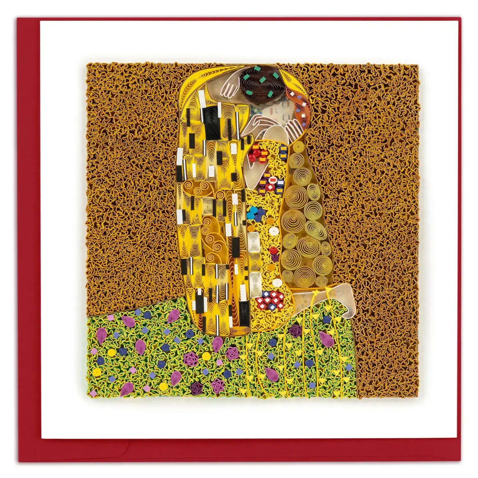 Quilling Card Artist Series - Quilled The Kiss, Klimt Greeting Card