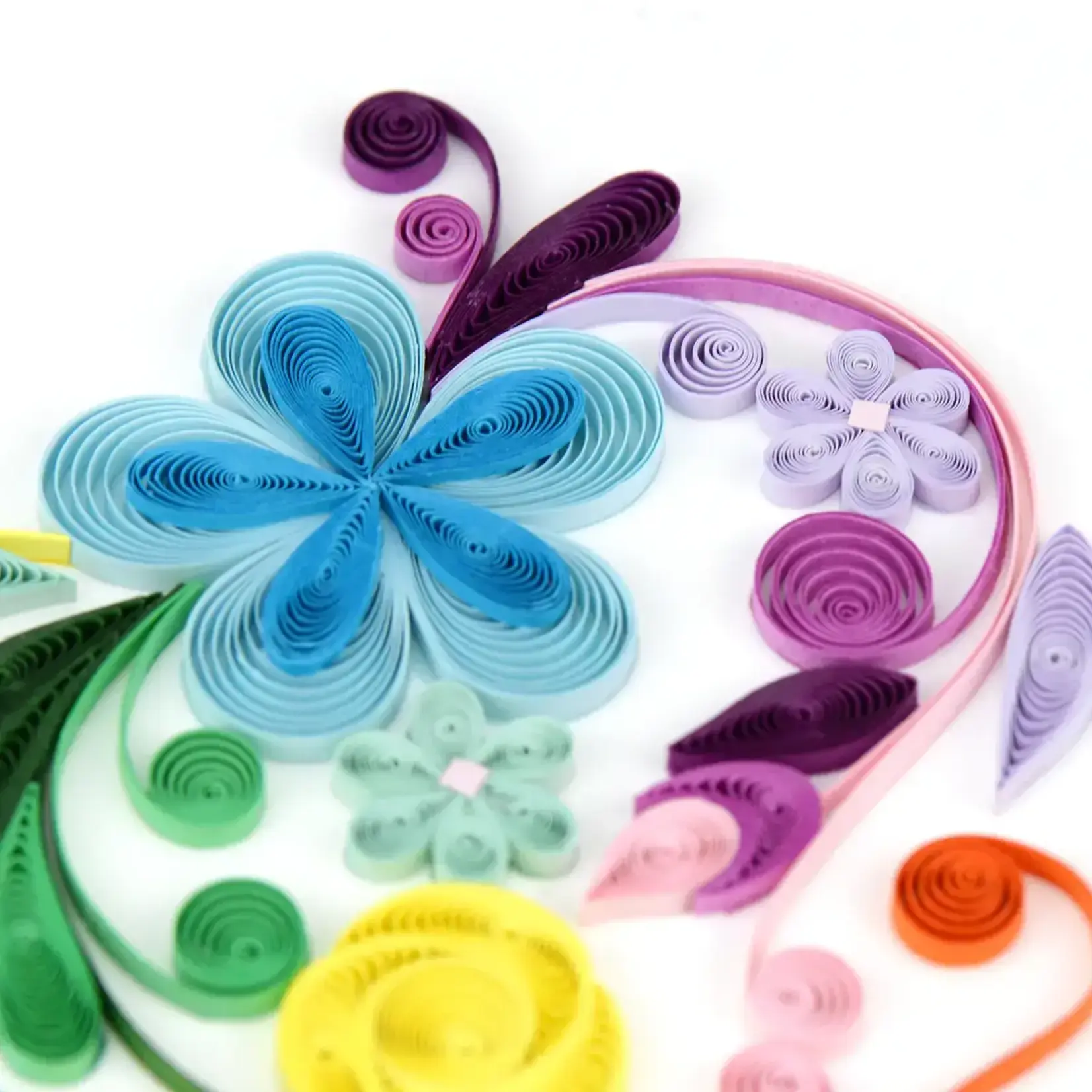 Quilling Card Quilled Floral Rainbow Heart Greeting Card