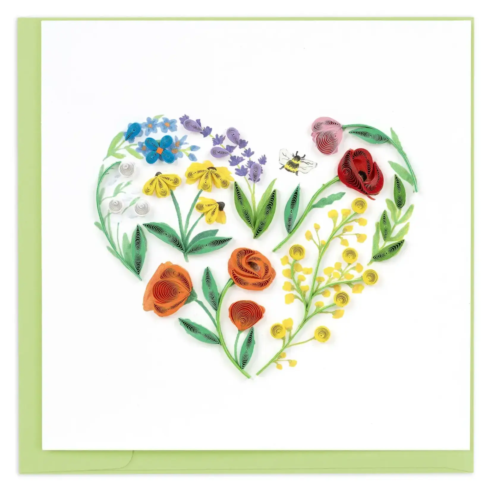 Quilling Card Quilled Garden Heart Greeting Card