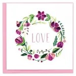 Quilling Card Quilled LOVE Floral Wreath Greeting Card
