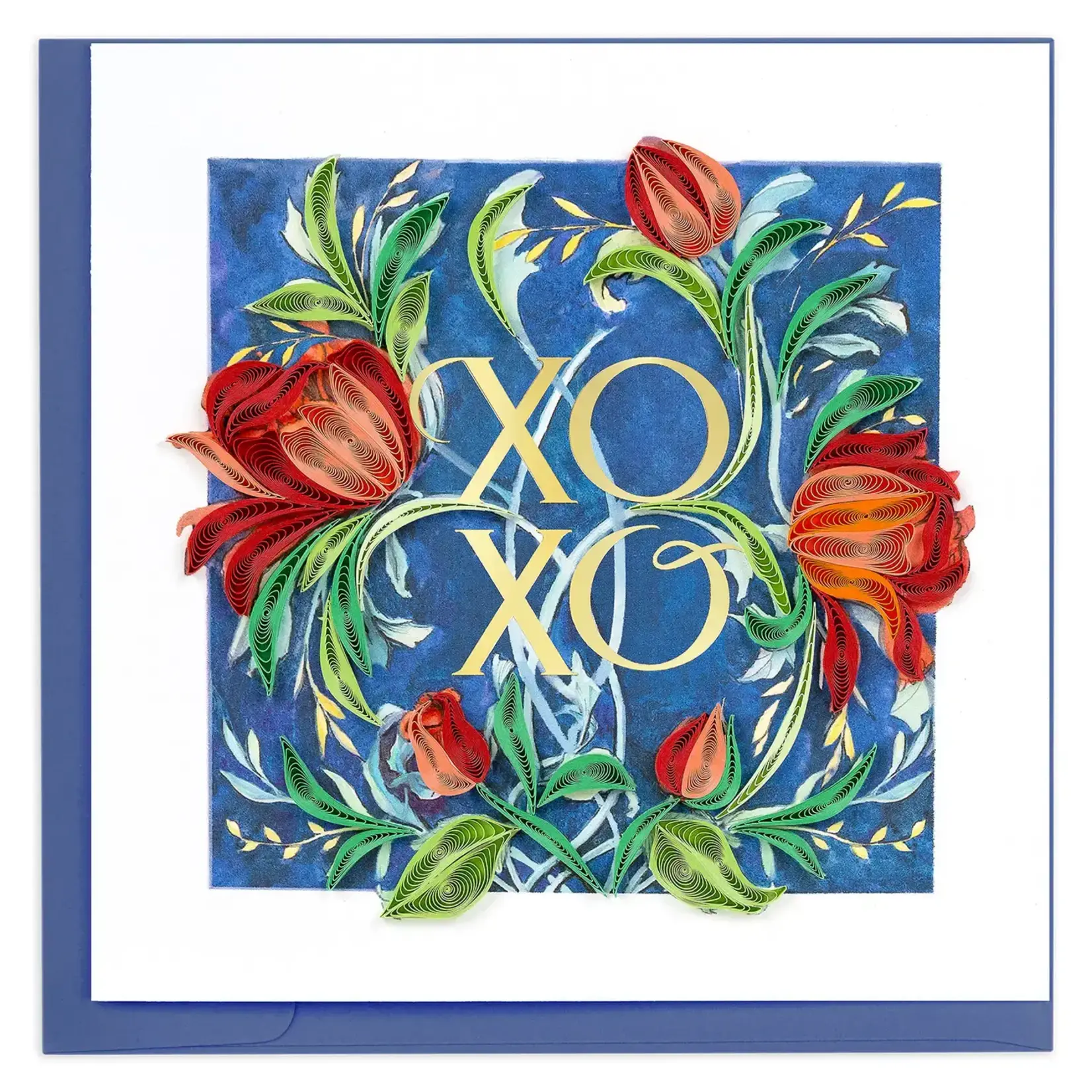 Quilling Card Quilled XOXO Roses Greeting Card