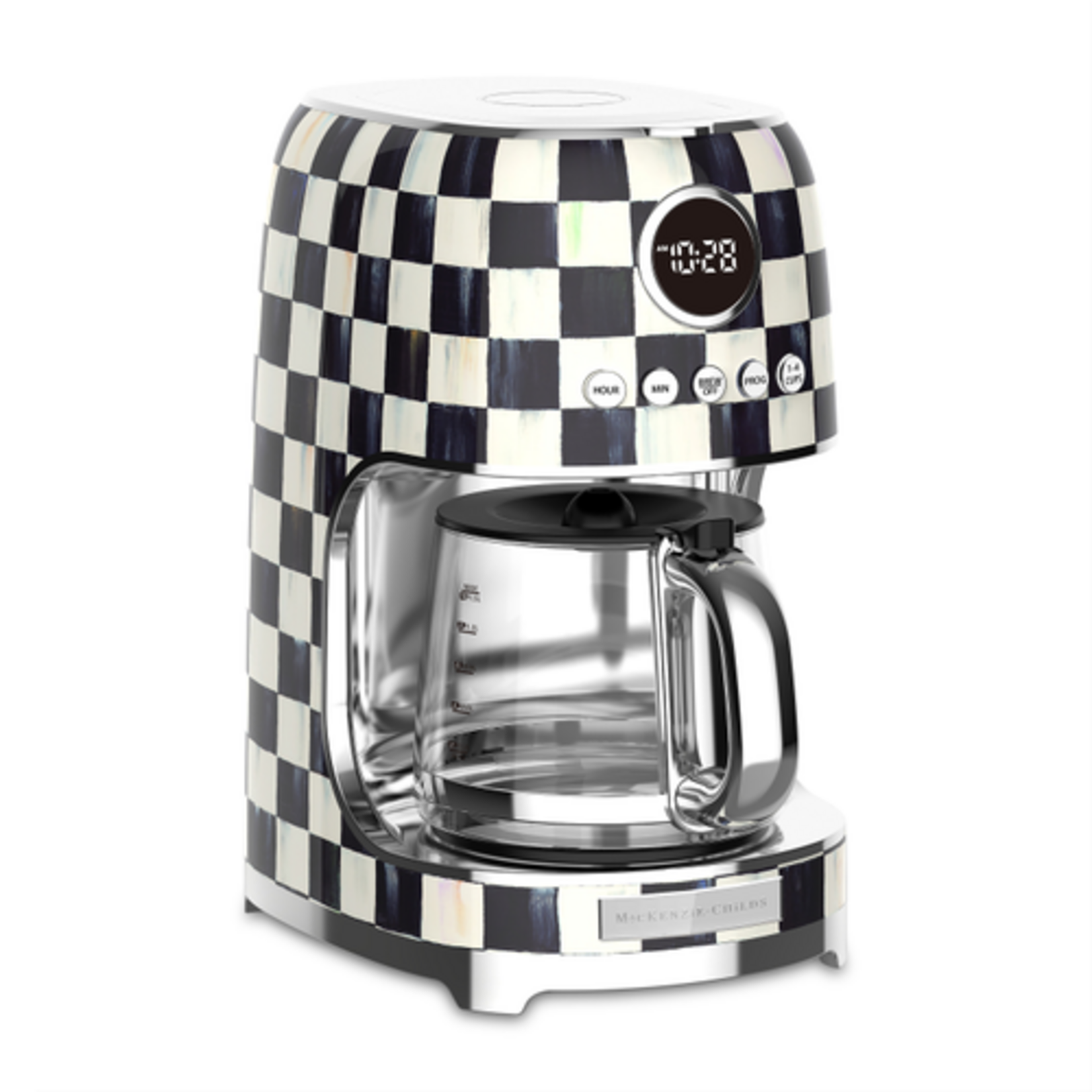 MacKenzie-Childs courtly check drip coffee maker