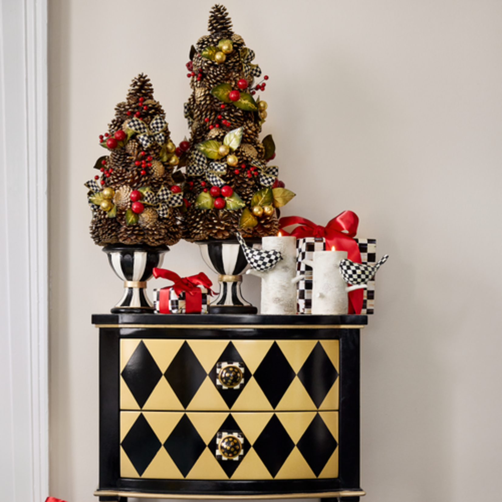 MacKenzie-Childs masquerade accent chest