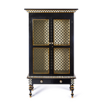 MacKenzie-Childs courtly criss-cross cabinet