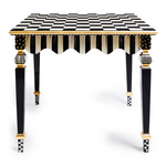 MacKenzie-Childs courtly check & stripe game table