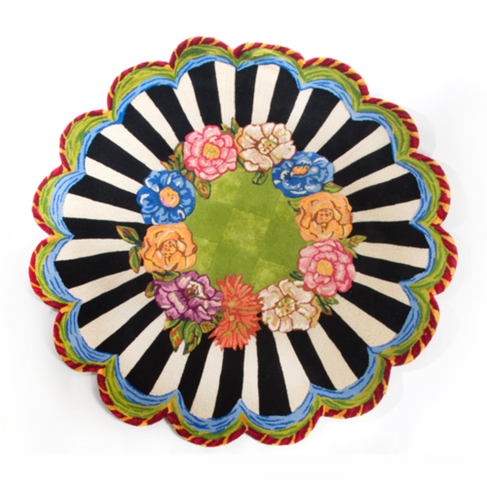 MacKenzie-Childs cutting garden 6' round rug