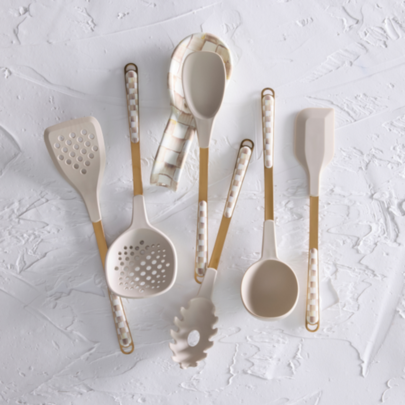 MacKenzie-Childs mocha check spatula