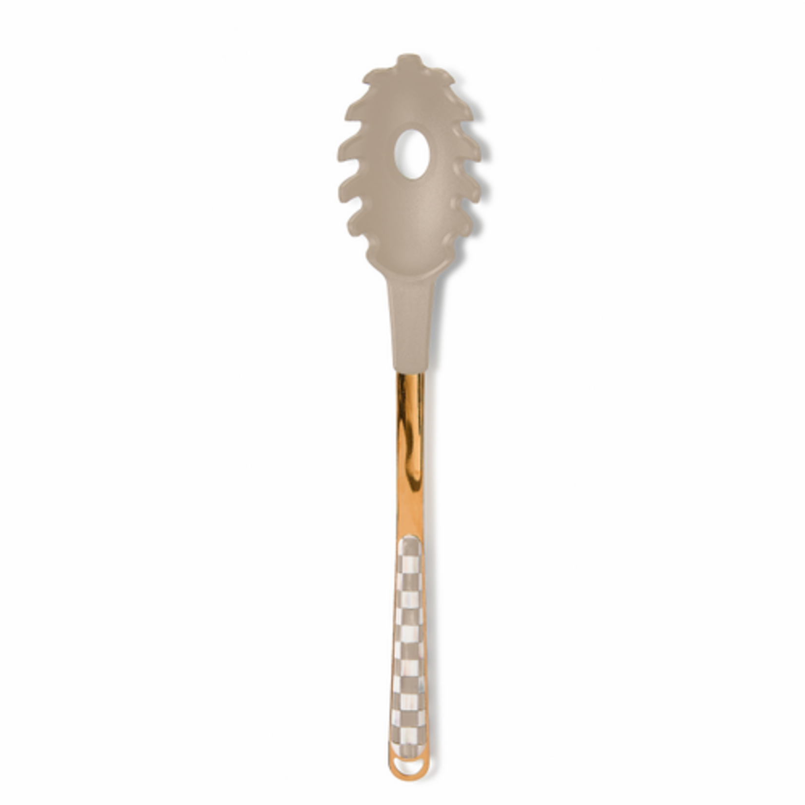 MacKenzie-Childs mocha check pasta spoon