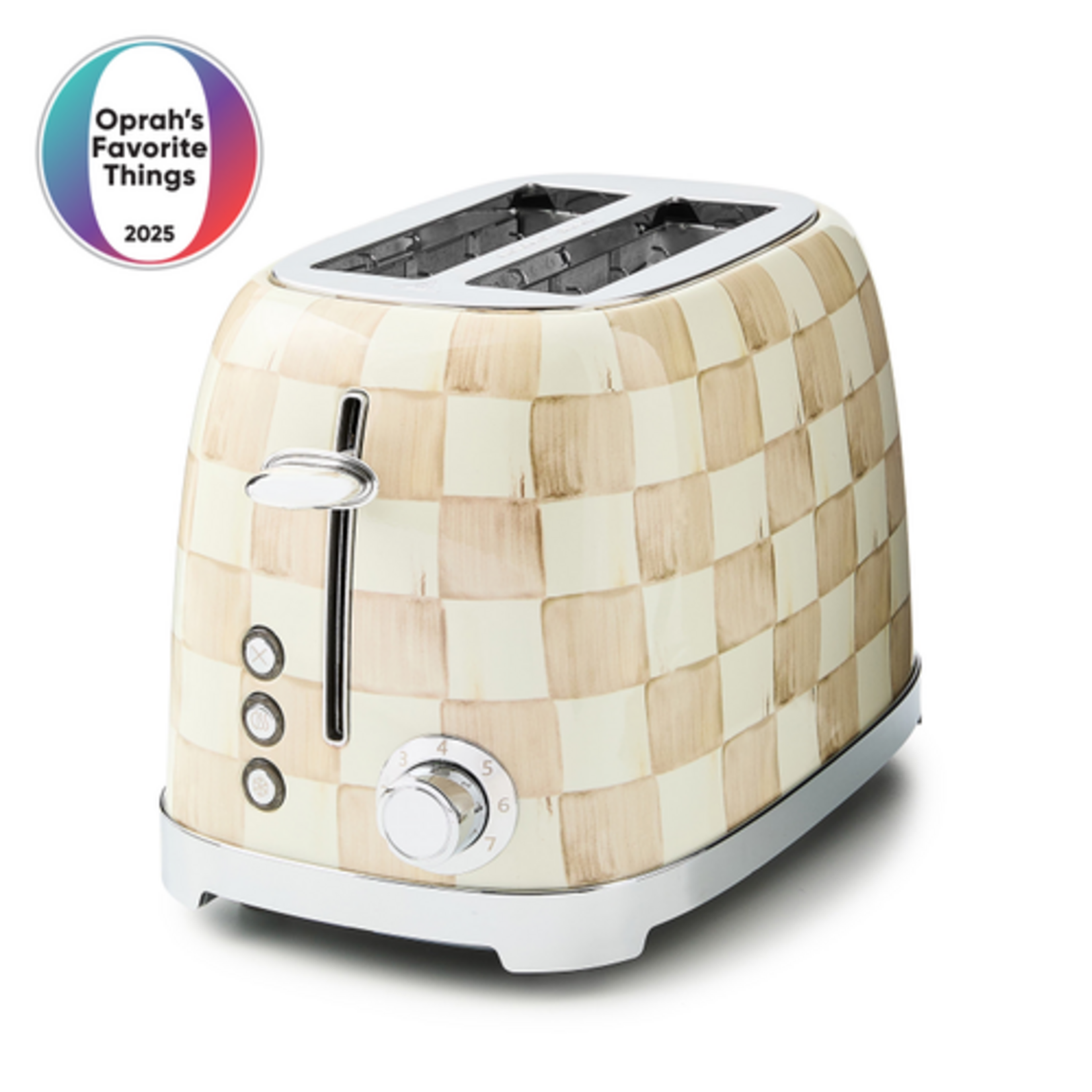 MacKenzie-Childs mocha check 2-slice toaster