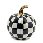MacKenzie-Childs courtly check glossy mini pumpkin
