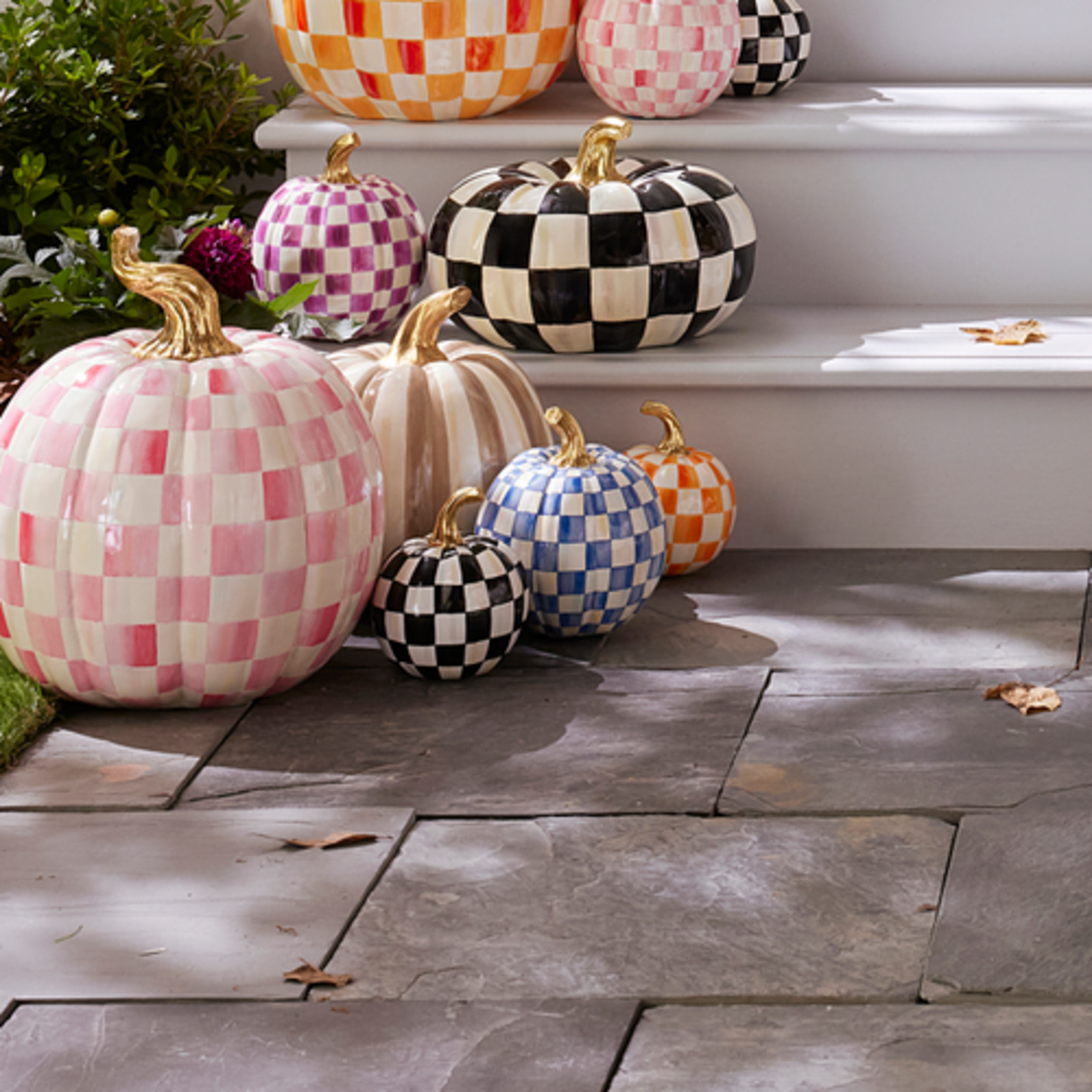 MacKenzie-Childs royal check small pumpkin